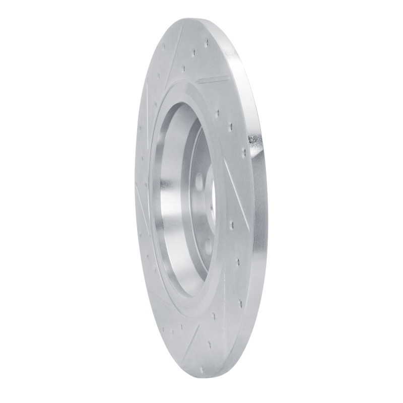 Mercedes-Benz CLA250 Brake Rotor (1) - Rear Right - R1 Concepts - Drilled & Slotted - Silver - `20-`25